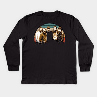 Up on Cripple Creek Vibes The Band Vintage Americana Couture Graphic Tee Kids Long Sleeve T-Shirt